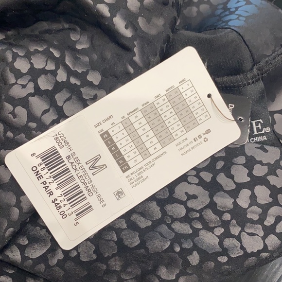 Hue Sleek Effects High Rise Shorts Black M NEW - Picture 6 of 7